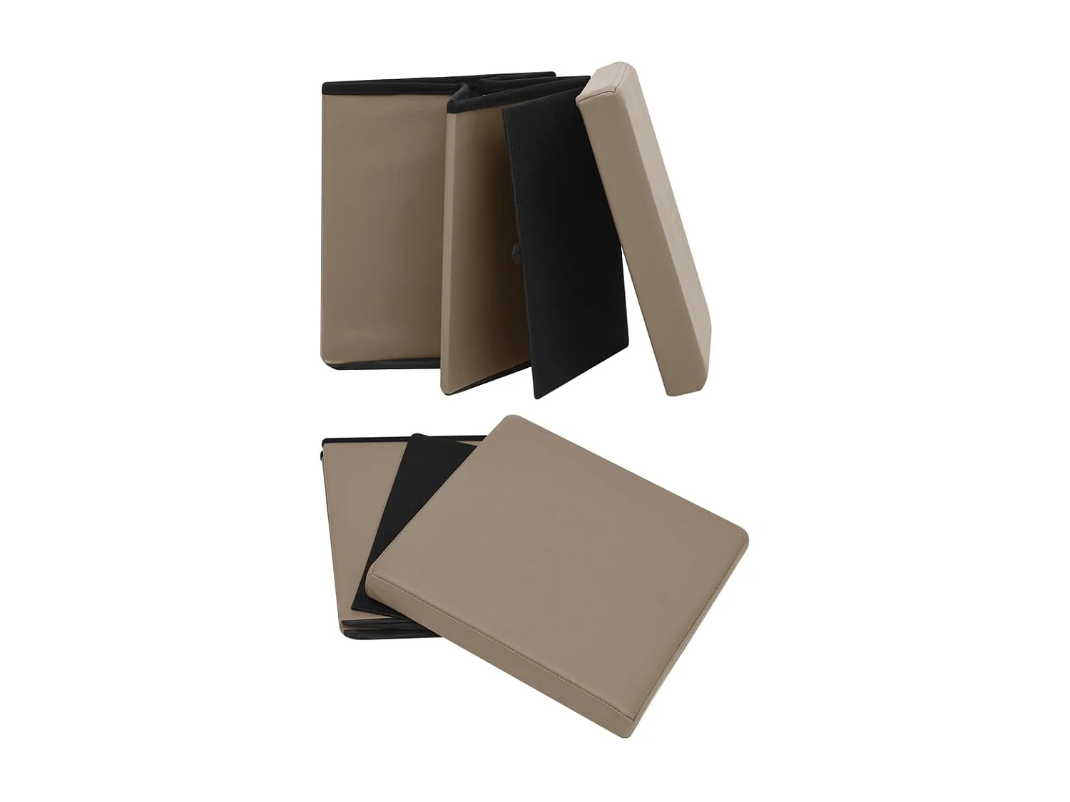 Tabouret de rangement pliable Cappuccino PVC REO83154