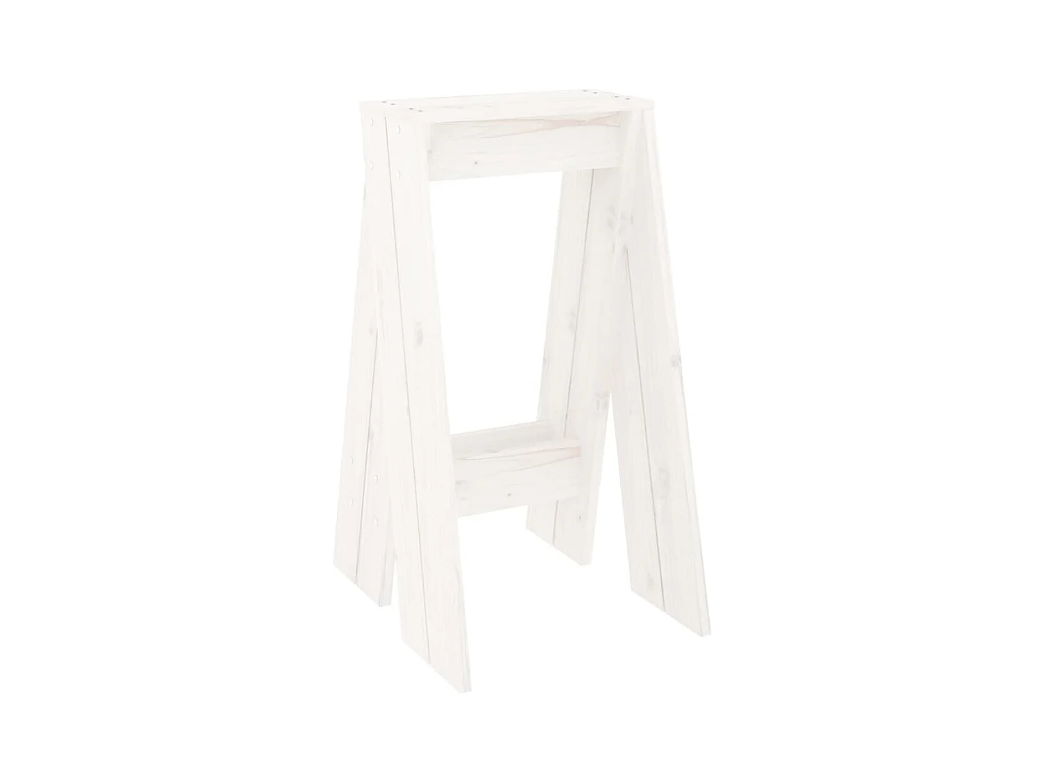 Taburetes 2 unidades madera maciza de pino blanco 40x40x75 cm ES139443