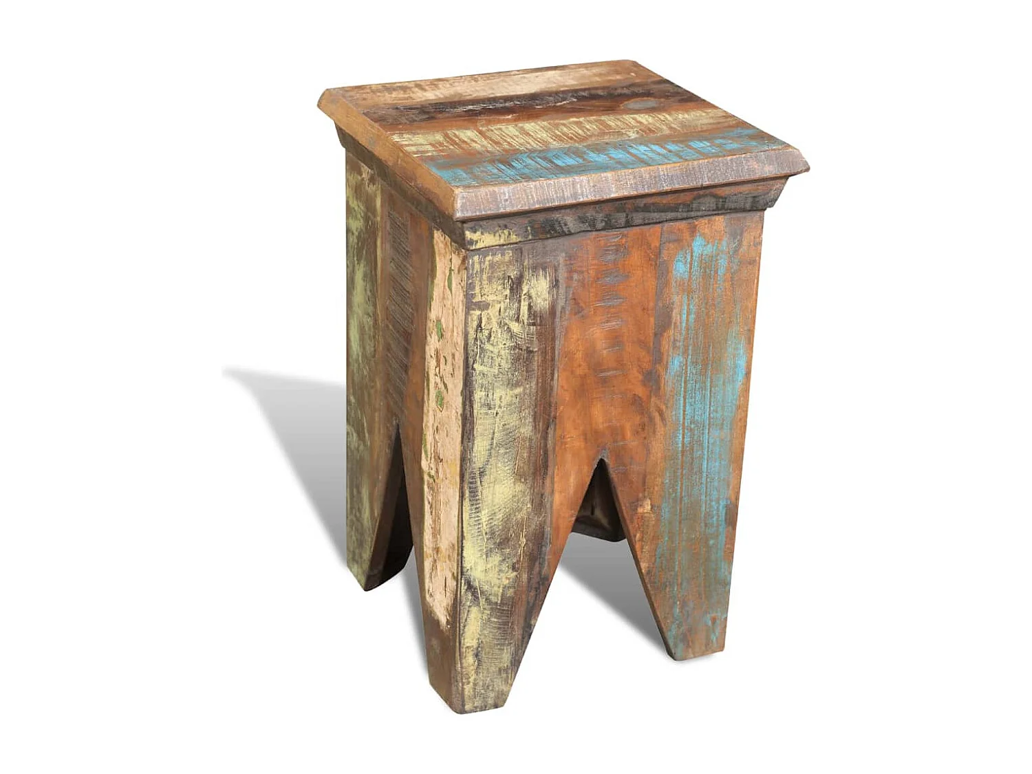 Tabouret Bois de récupération massif REO11798