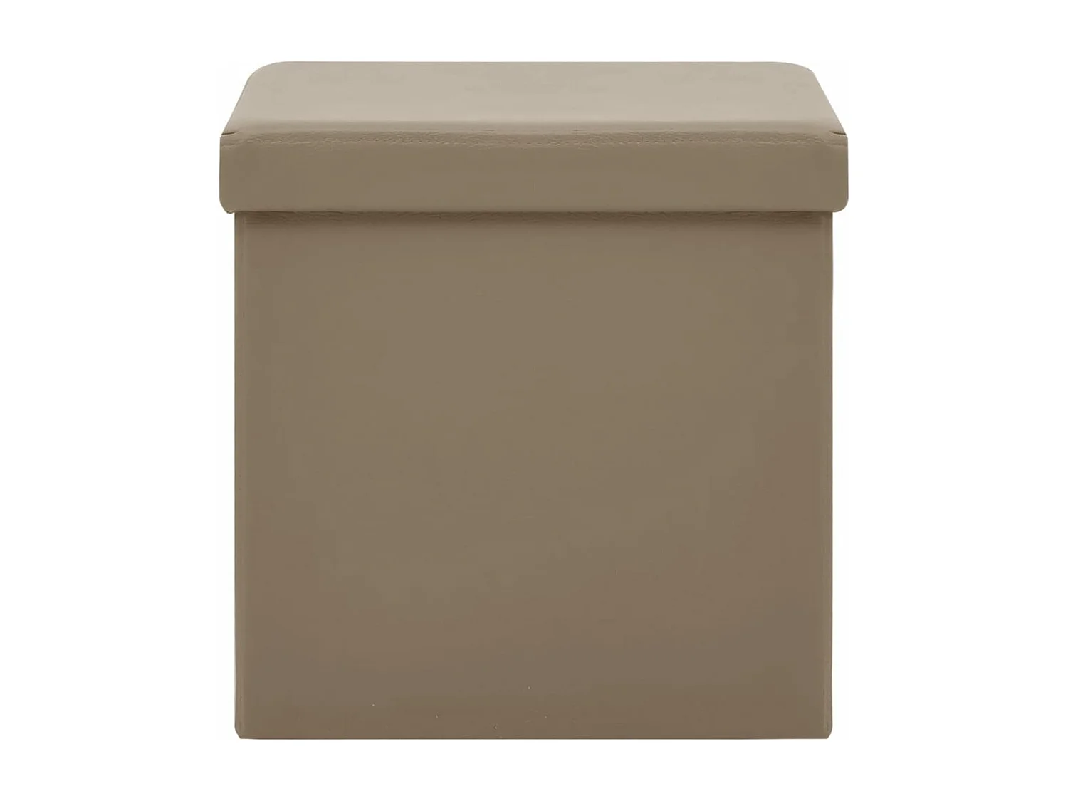 Tabourets de rangement pliables lot de 2 cappuccino PVC REO97752