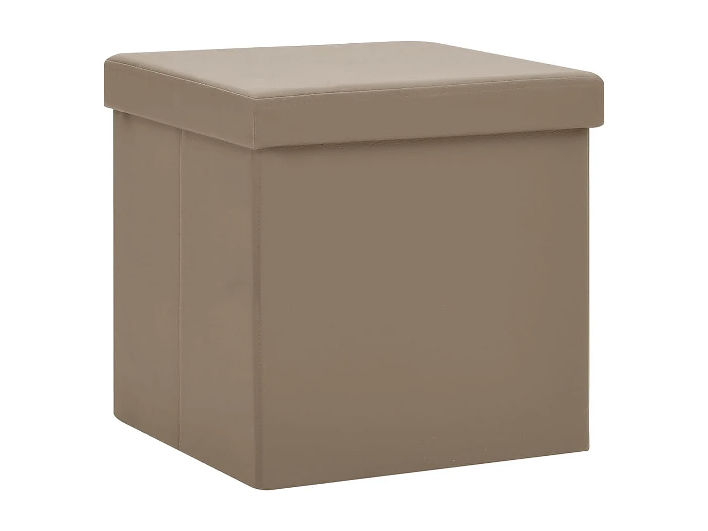 Opbergkrukken inklapbaar 2 st PVC cappuccinokleurig NL329731