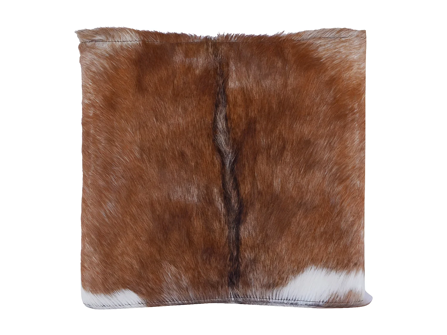 Taburete plegable de cuero auténtico y madera de teca maciza ES294481