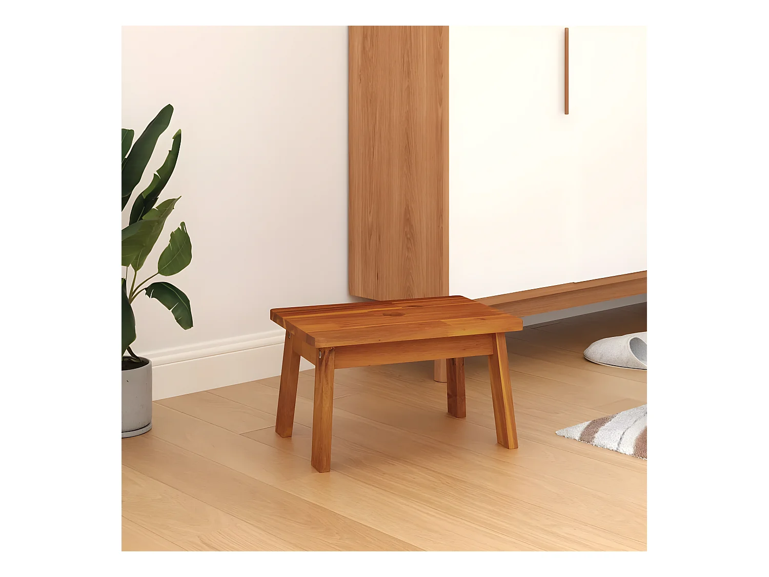 Tabouret-escabeau 38x26x22 cm Bois d'acacia solide REO49273