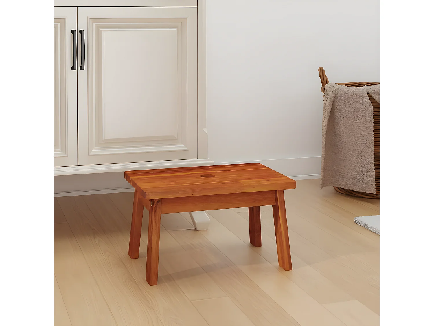 Tabouret-escabeau 38x26x22 cm Bois d'acacia solide REO49273