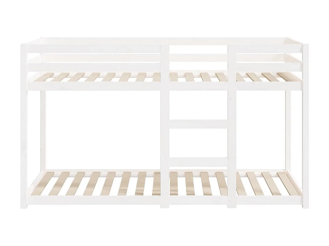 Lit superposé Blanc 75x190 cm Bois de pin massif HOQW23657