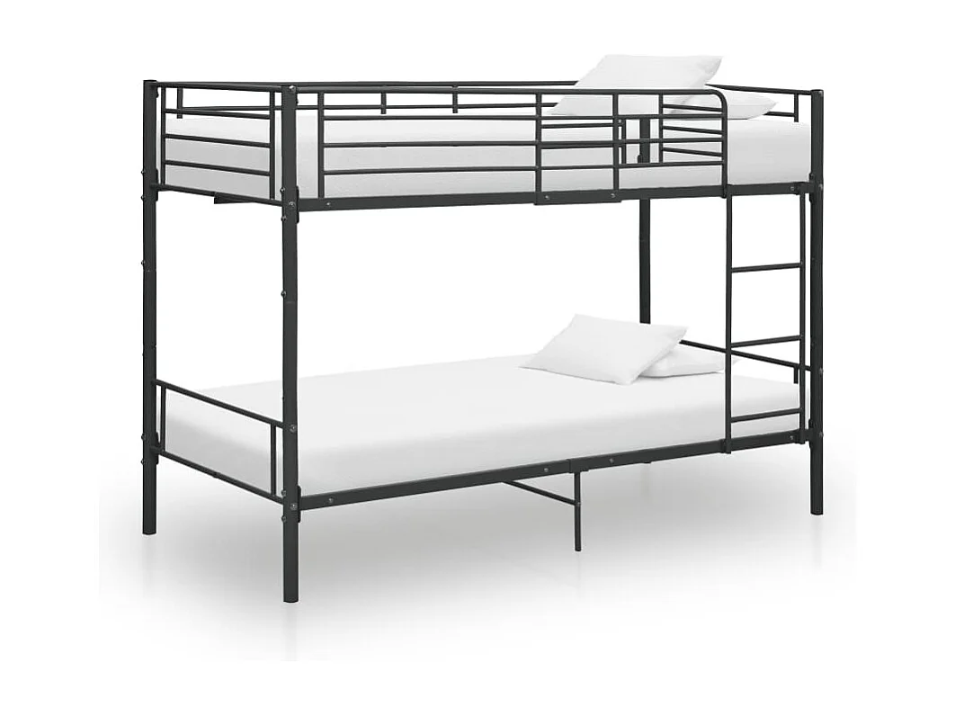 Litera - 90x200 cm de metal negro ES56284