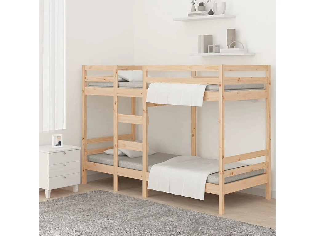 Lit superposé 90x190 cm Bois de pin massif HOQW73762