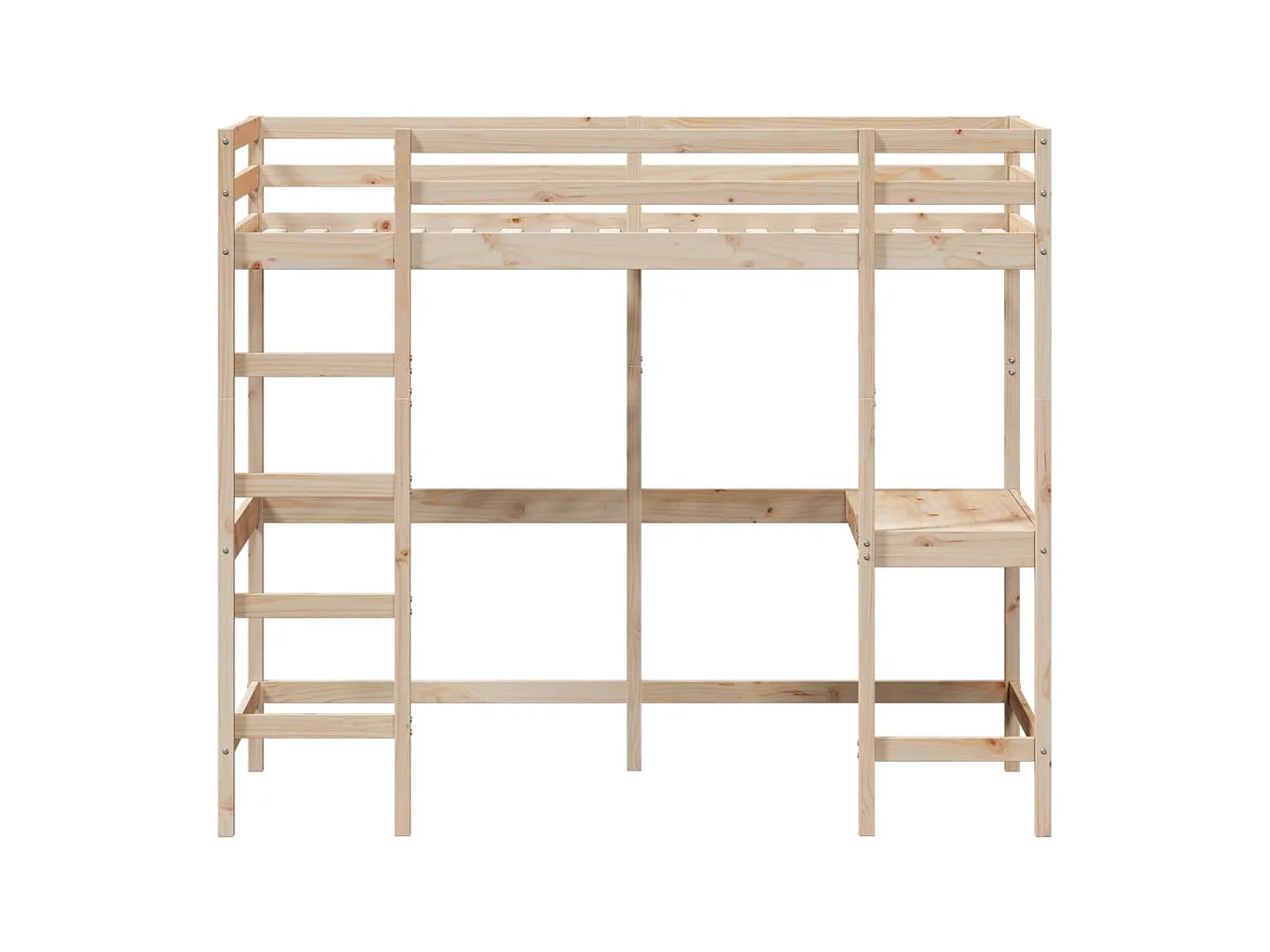 Lit mezzanine avec bureau 90x200 cm bois de pin massif HOQW64075