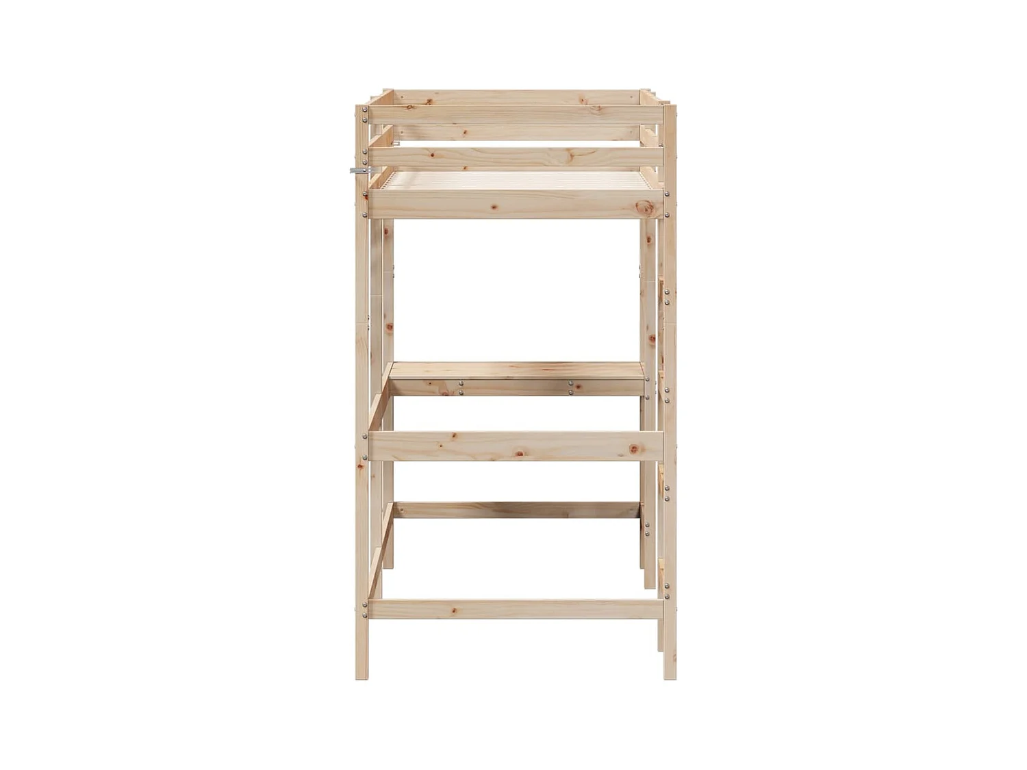 Lit mezzanine avec bureau 90x200 cm bois de pin massif HOQW64075