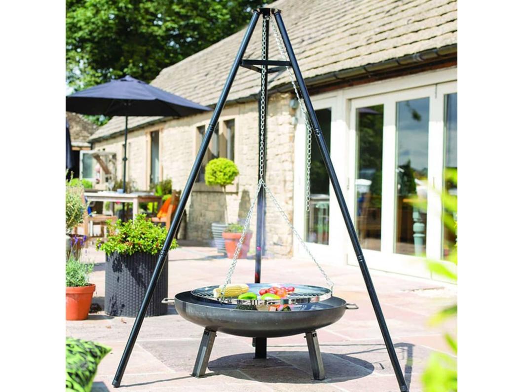Driepootbarbecue zwart 172 cm BBQ TRIPOD