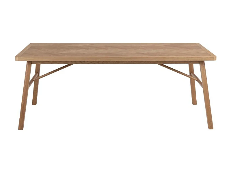 Table à manger rectangulaire en chêne L200 de style scandinave - WALY