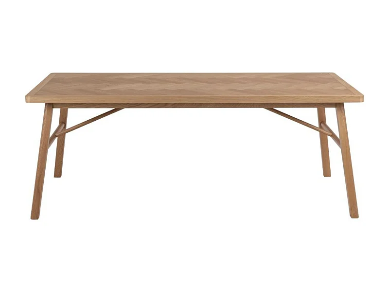 Table à manger rectangulaire en chêne L200 de style scandinave - WALY