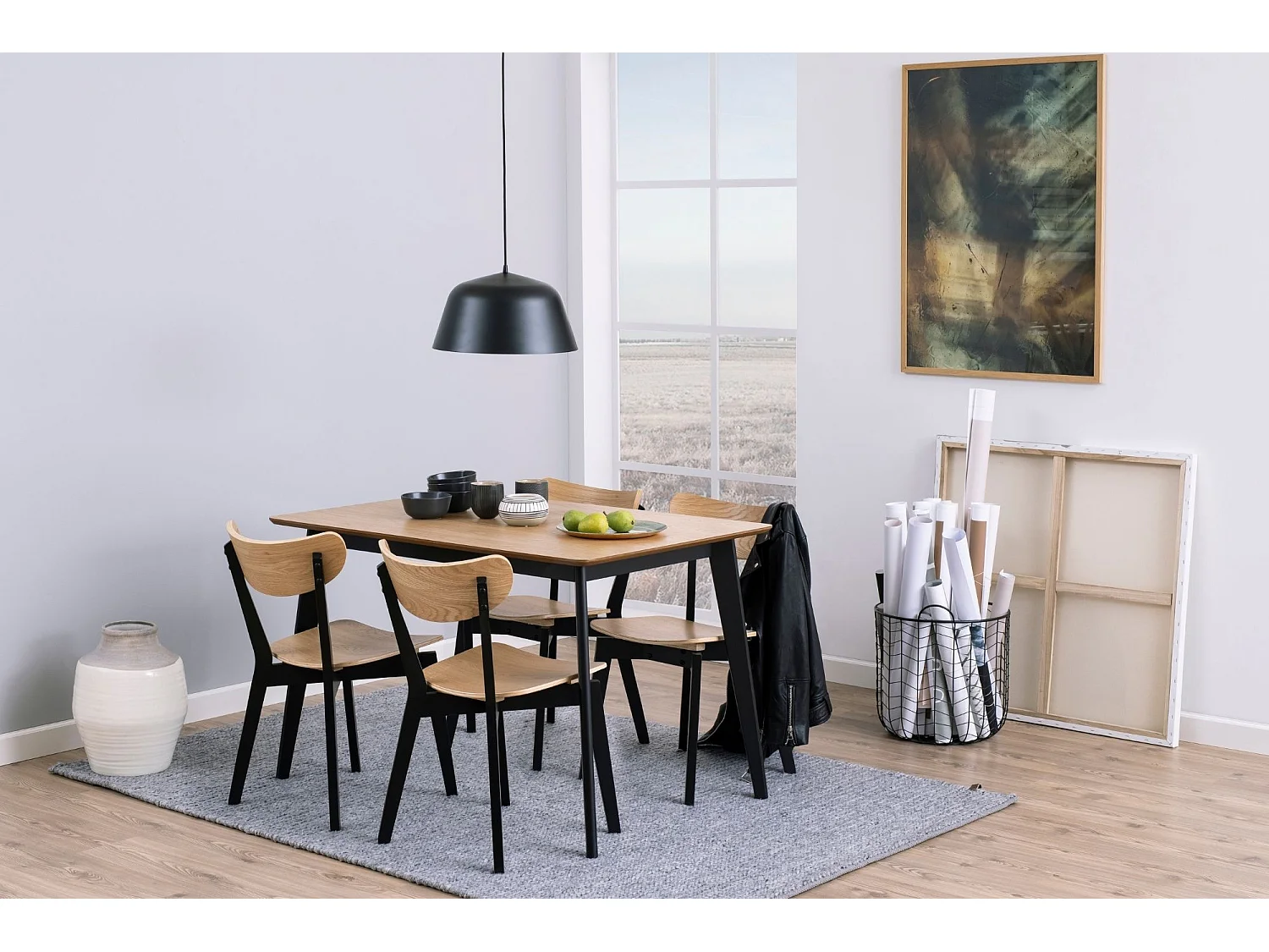 Table à manger rectangulaire en bois L120 - LETA