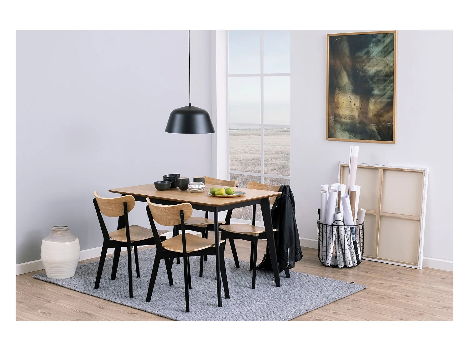 Table à manger rectangulaire en bois L120 - LETA