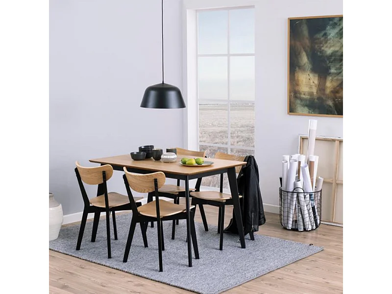 Table à manger rectangulaire en bois L120 - LETA