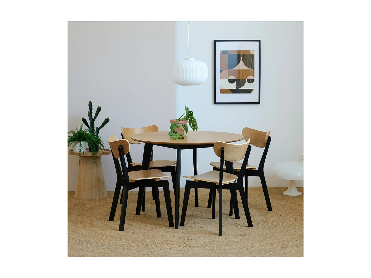Table à manger ronde en bois D105 - LETA