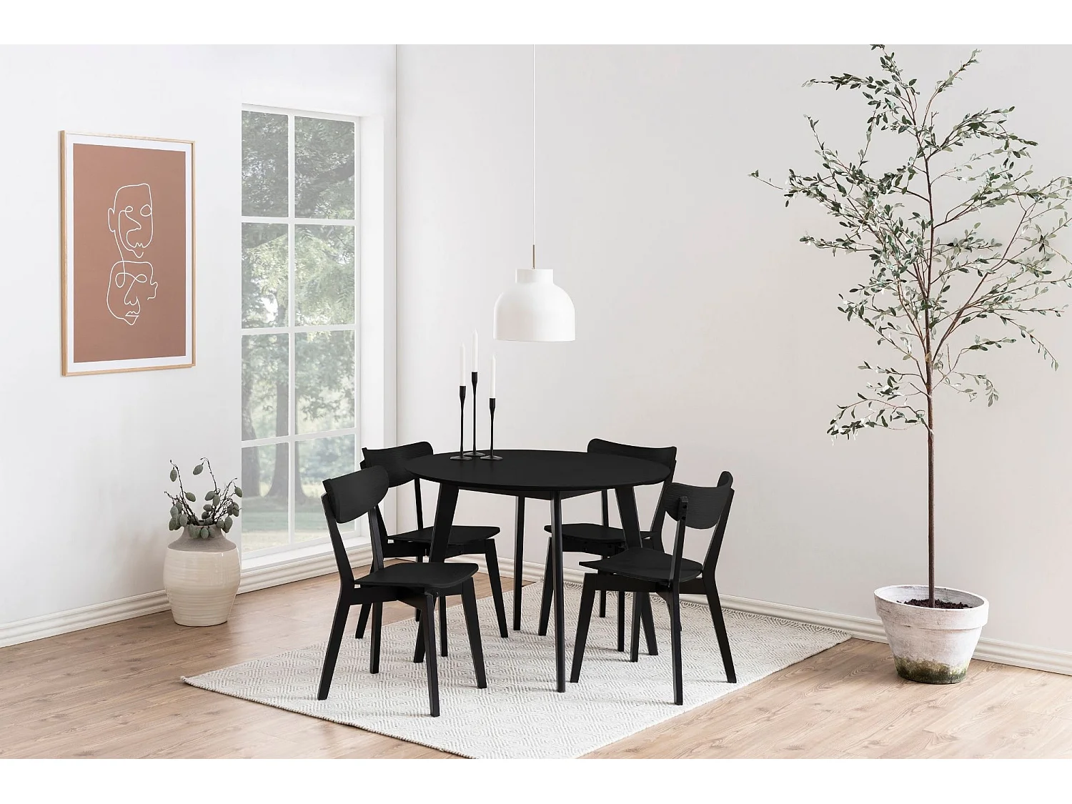 Table à manger ronde en bois D105 - LETA