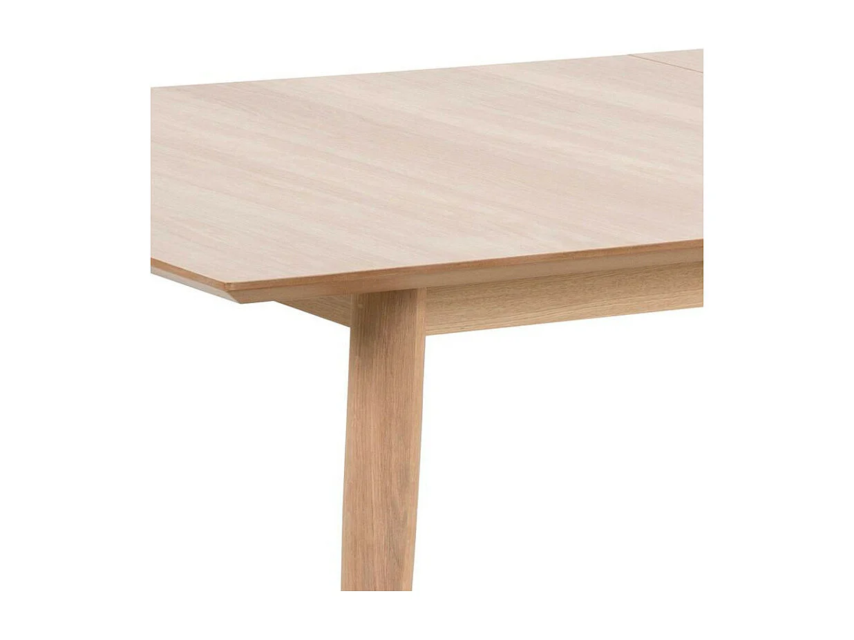 Table à manger rectangulaire en chêne blanchi 8 couverts L200 - CENTIOR