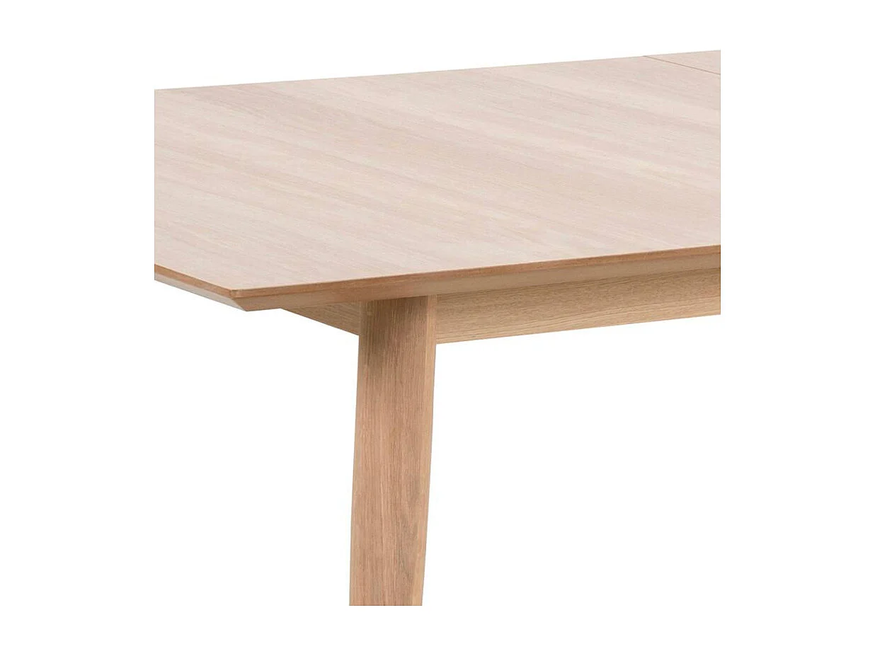 Table à manger rectangulaire en chêne blanchi 8 couverts L200 - CENTIOR