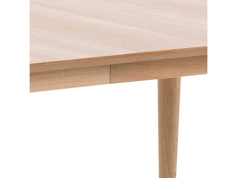 Table à manger rectangulaire en chêne blanchi 8 couverts L200 - CENTIOR
