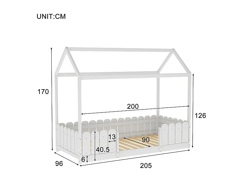 Cama acolchoada para adulto 180 x 630 cm, sem cabeceira, com faixa LED (monocromática), base com suspensão hidráulica, bege.