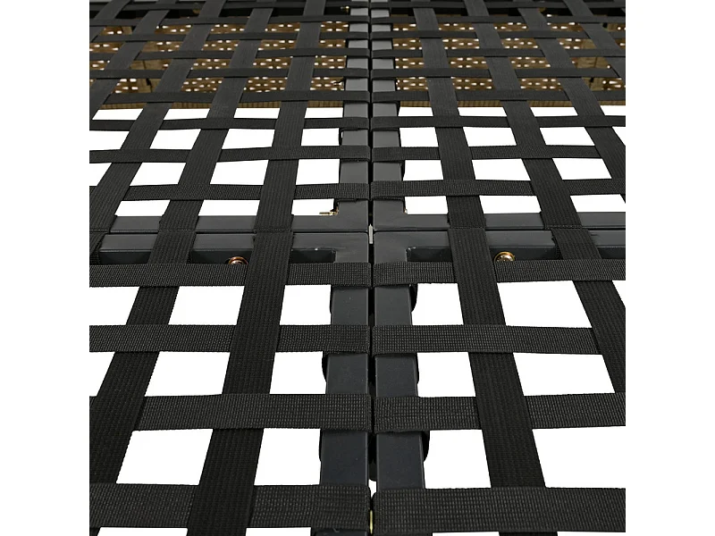 Lit de jardin - tente en rotin pour 2 personnes - avec rideau et coussins - Beige