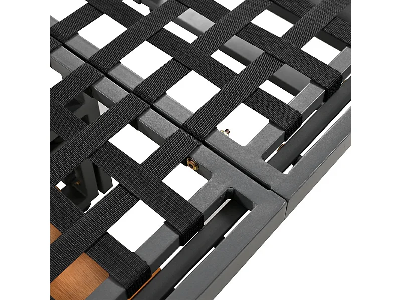 Multifunktionale Gartenmöbel – 6 Plätze – 2 Sofas und 1 Couchtisch – 2 Klappsitze – Grau