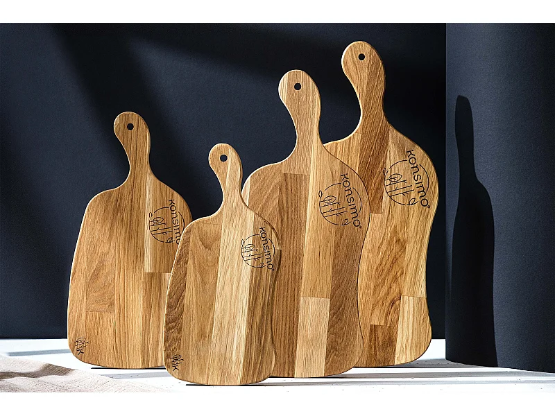 Schneidebrett-Set (4tlg.) - Eiche geölt - LIVO