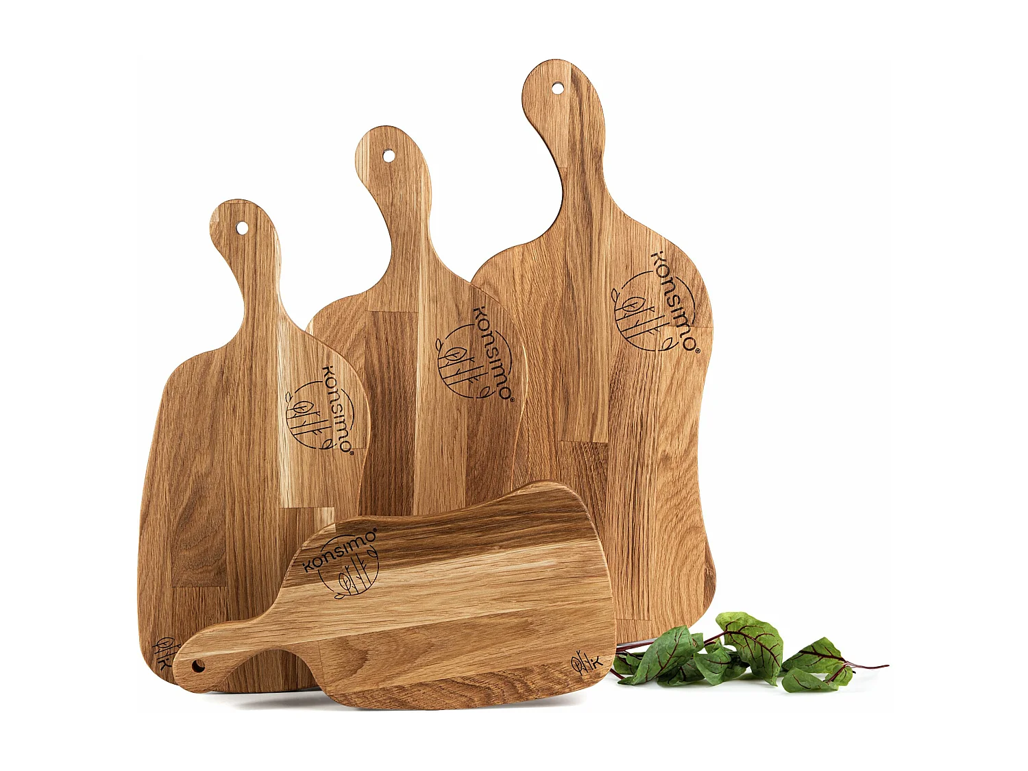 Schneidebrett-Set (4tlg.) - Eiche geölt - LIVO