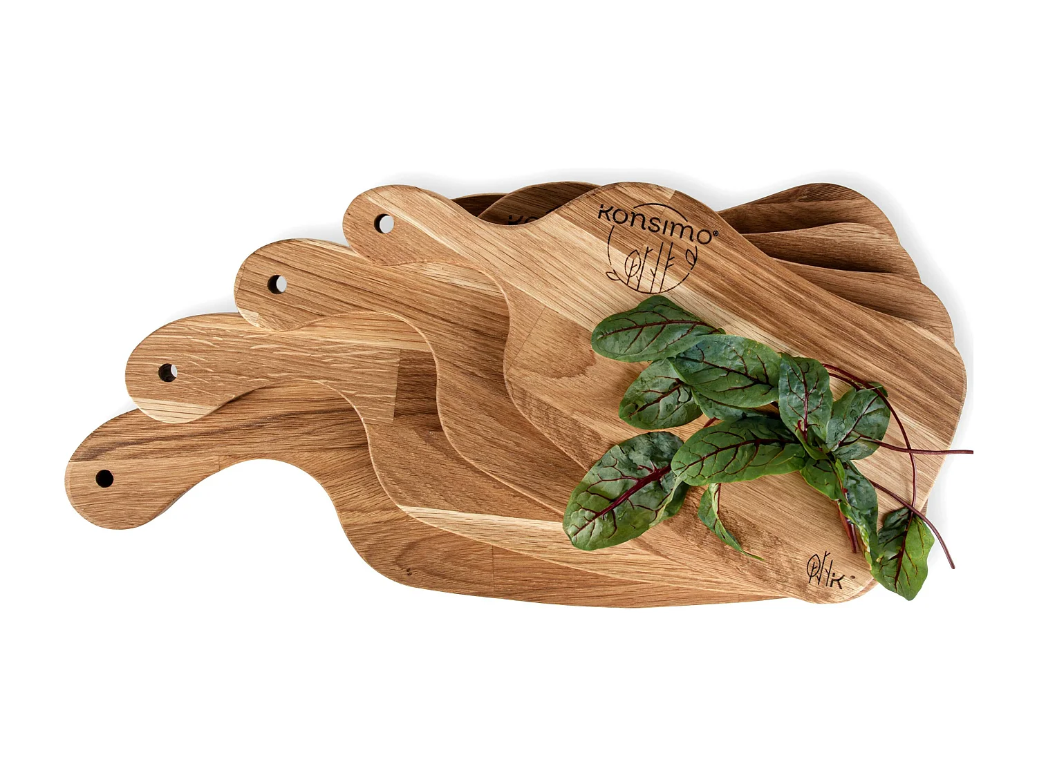 Schneidebrett-Set (4tlg.) - Eiche geölt - LIVO