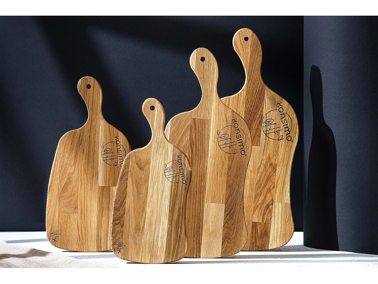 Schneidebrett-Set (4tlg.) - Eiche geölt - LIVO