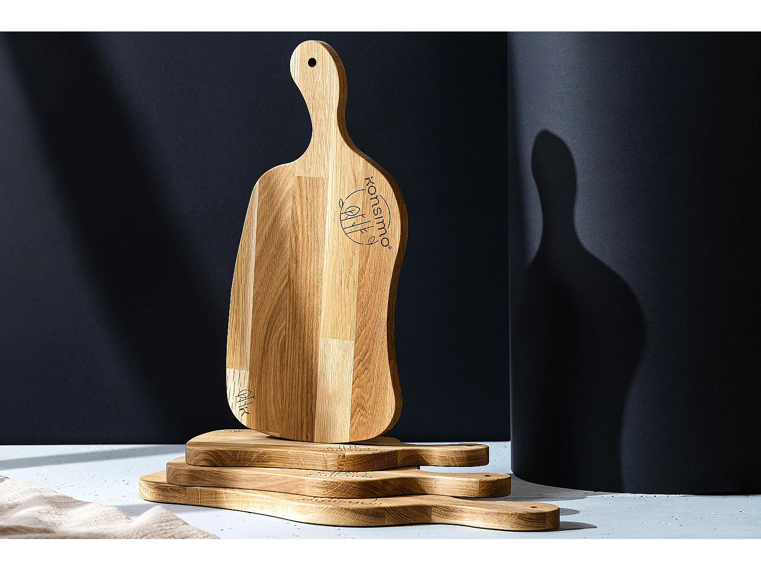 Schneidebrett-Set (4tlg.) - Eiche geölt - LIVO