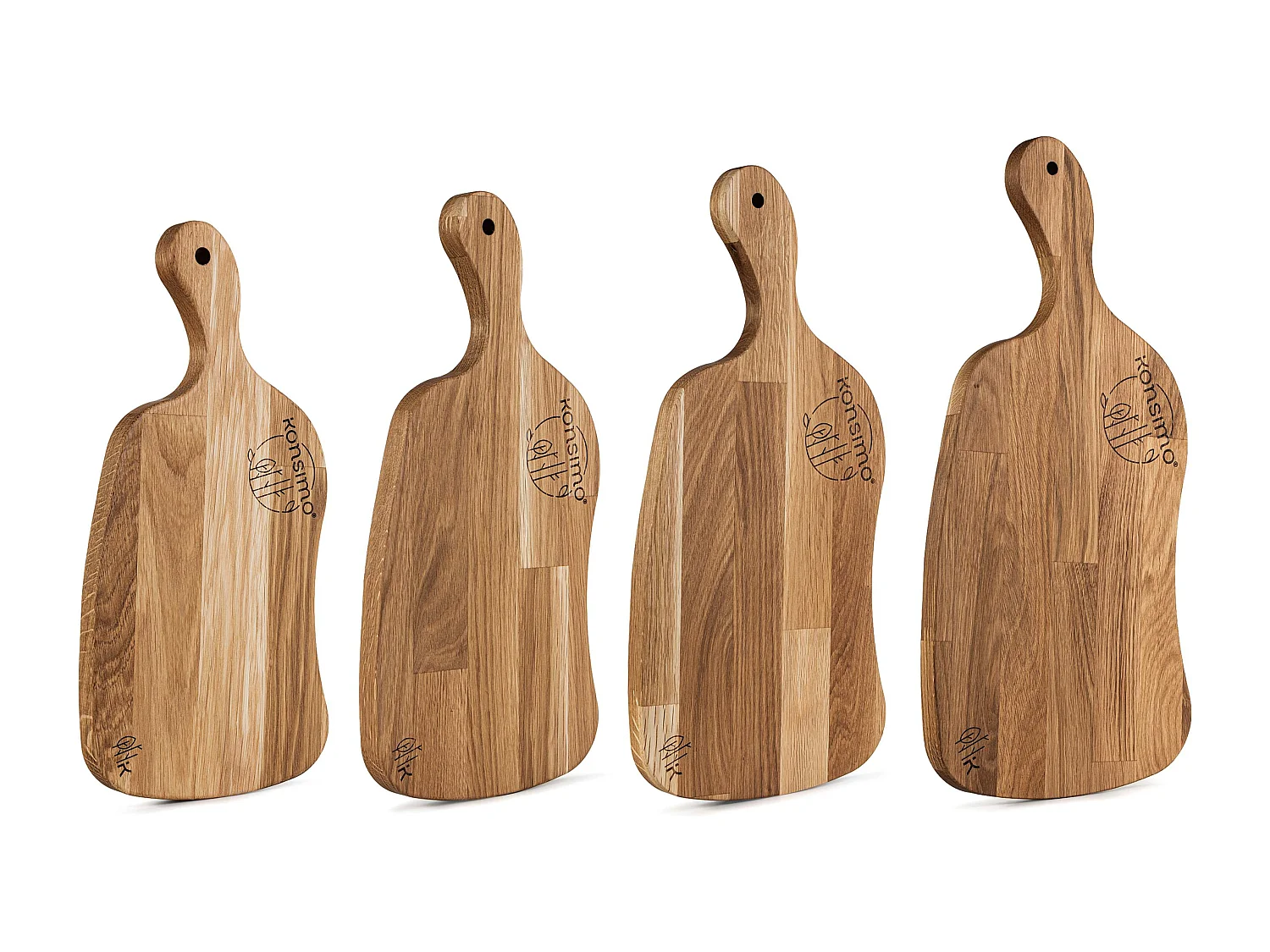Schneidebrett-Set (4tlg.) - Eiche geölt - LIVO