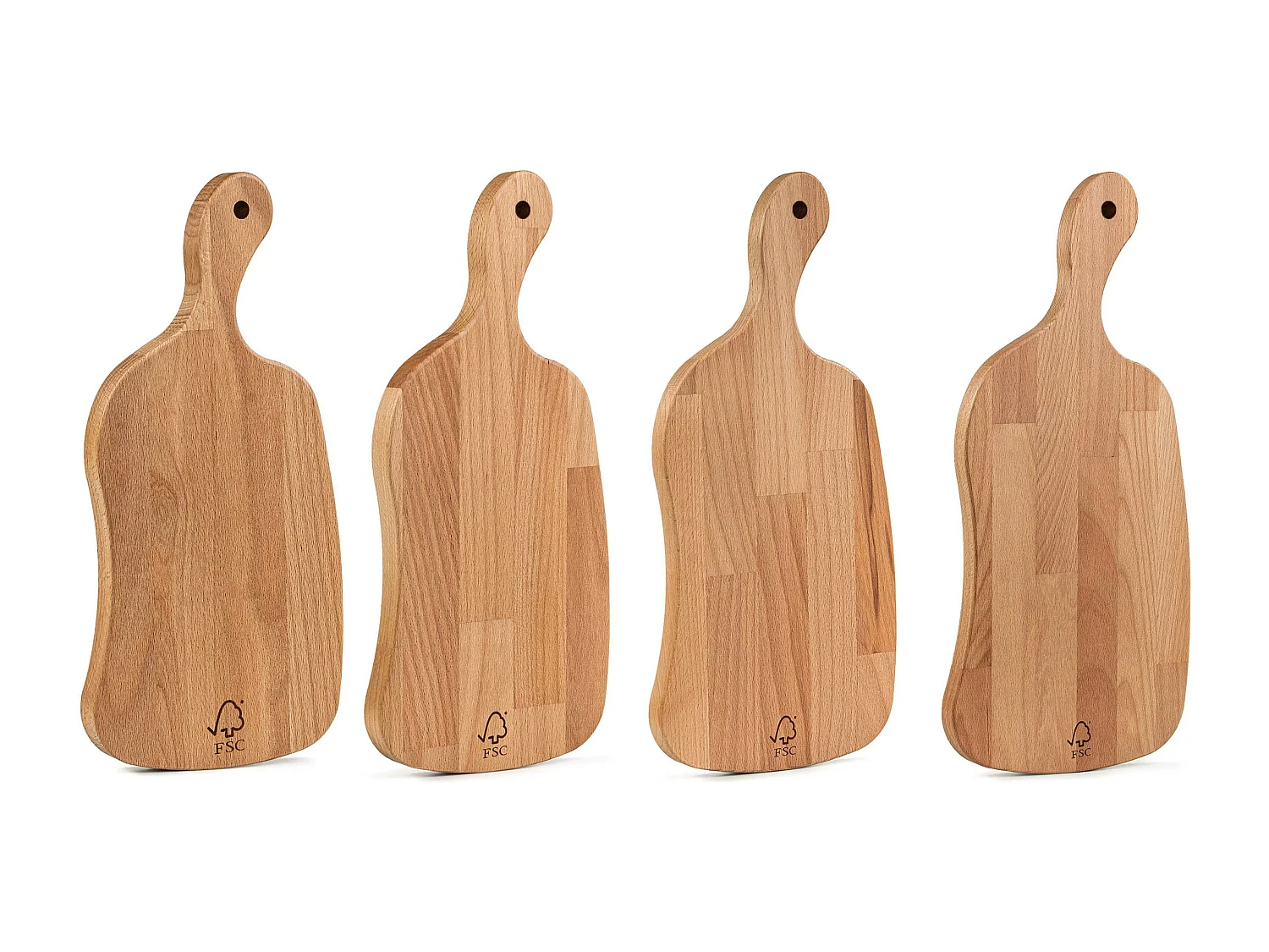 Frühstücksbrettchen-Set (4tlg.) - Buche geölt - LIVO