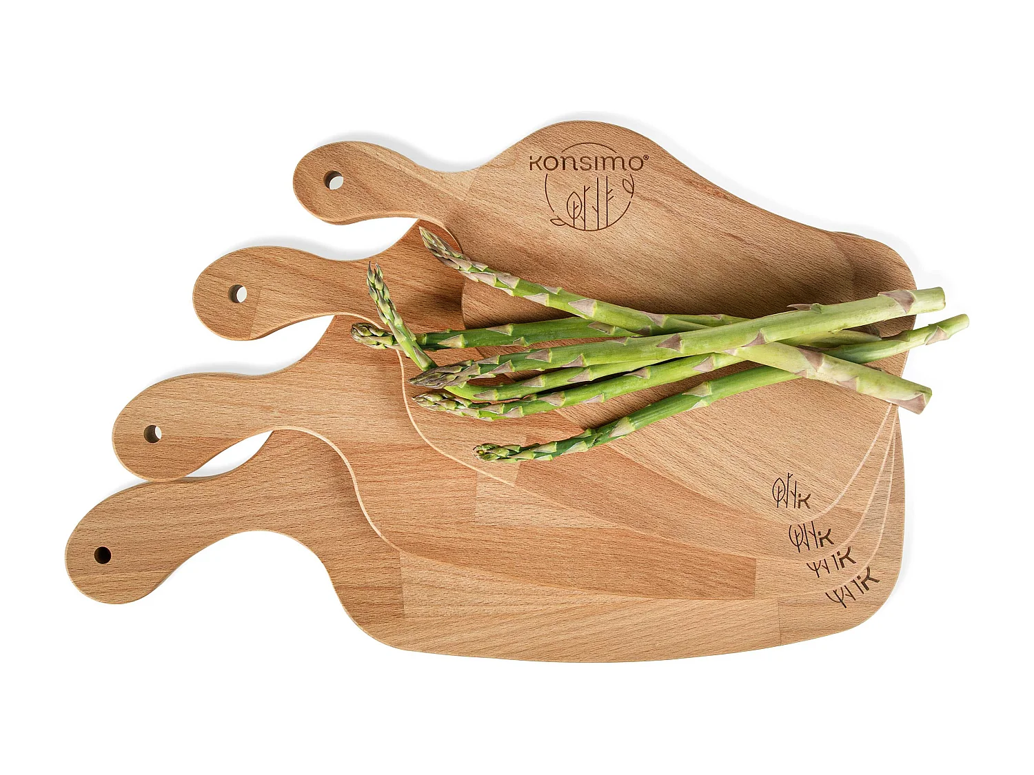 Schneidebrett-Set (4tlg.) - Buche geölt - LIVO