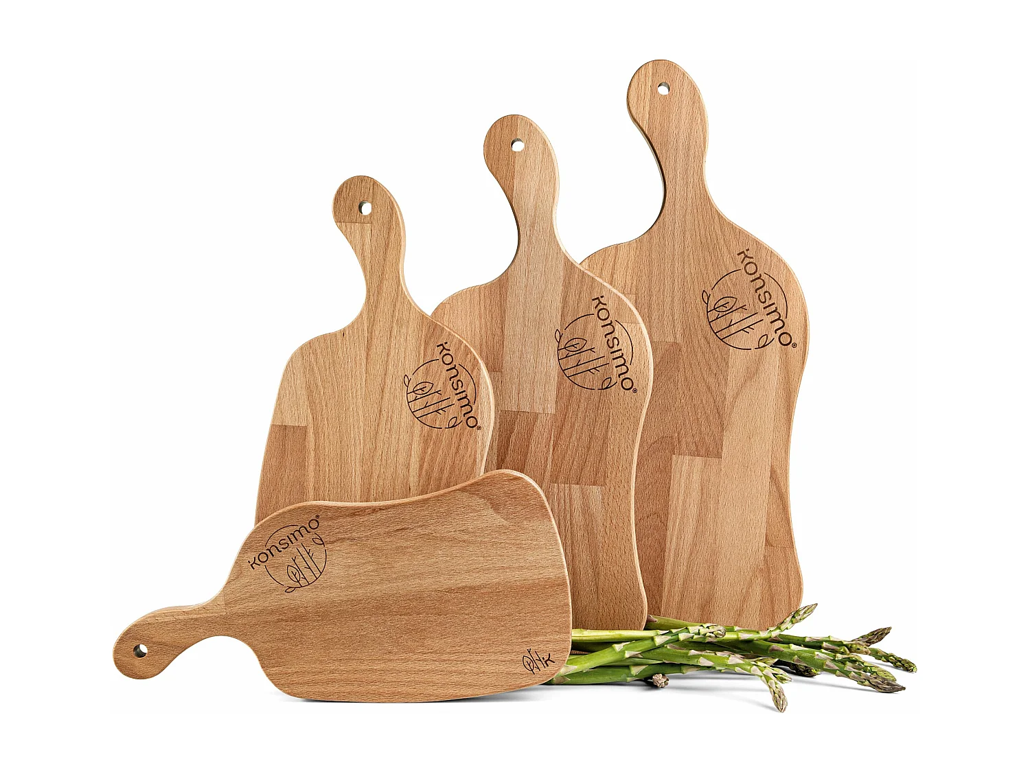 Schneidebrett-Set (4tlg.) - Buche geölt - LIVO