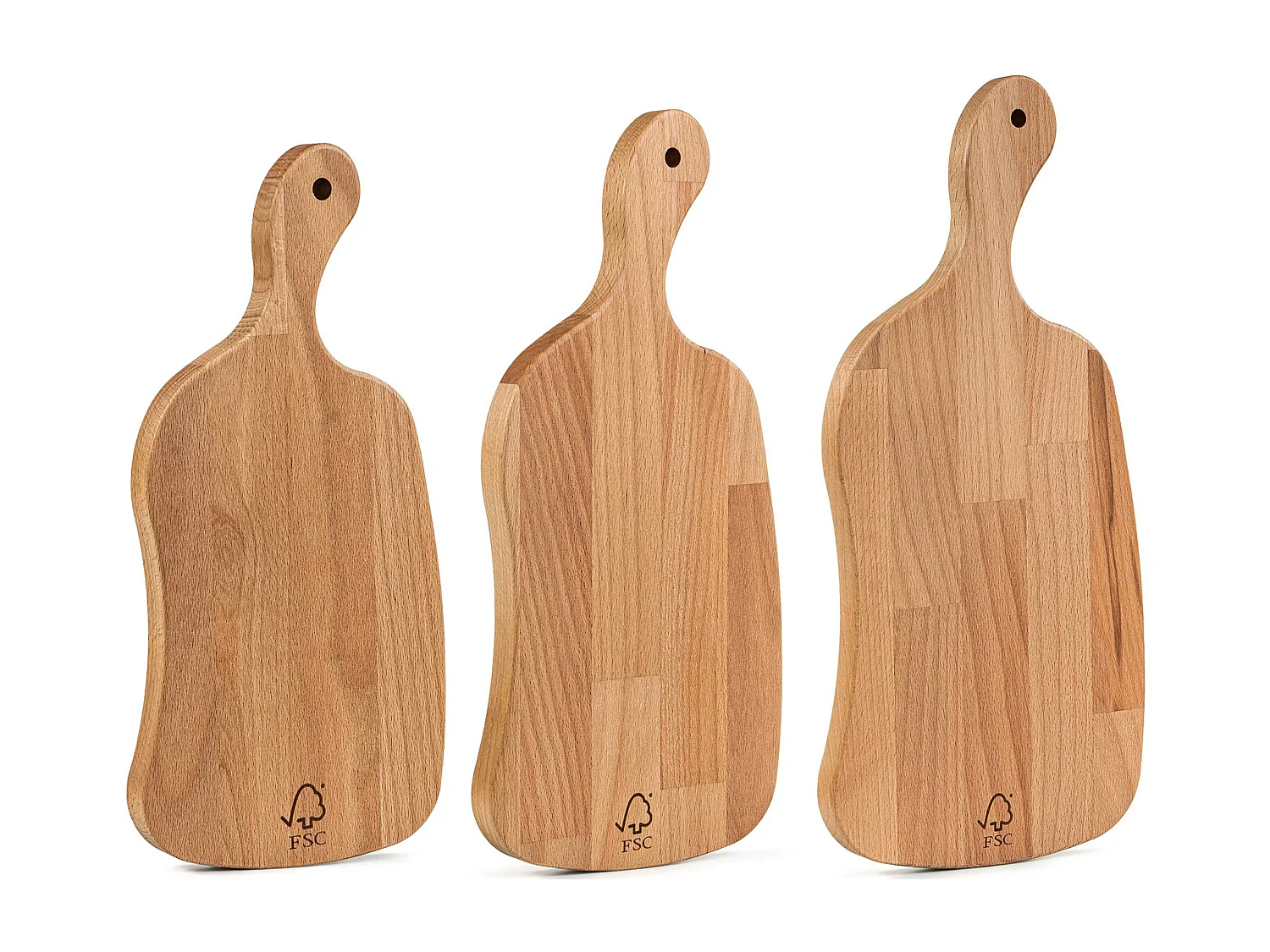 Schneidebrett-Set (3tlg.) - Buche geölt - LIVO