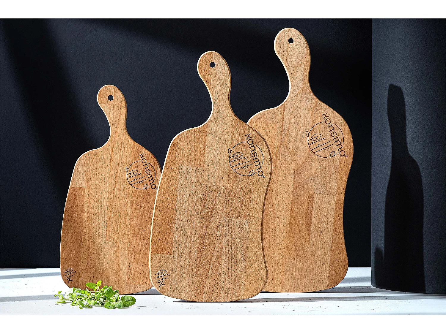 Schneidebrett-Set (3tlg.) - Buche geölt - LIVO
