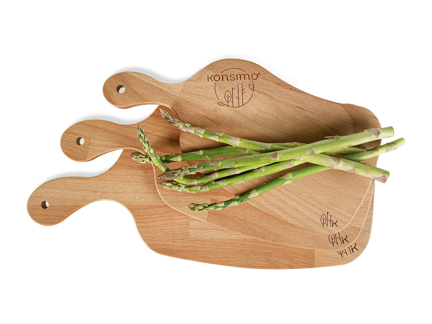 Schneidebrett-Set (3tlg.) - Buche geölt - LIVO