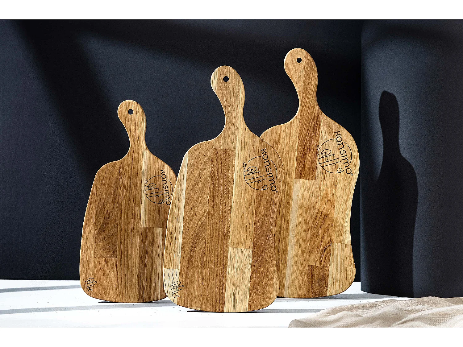 Schneidebrett-Set (3tlg.) - Eiche geölt - LIVO