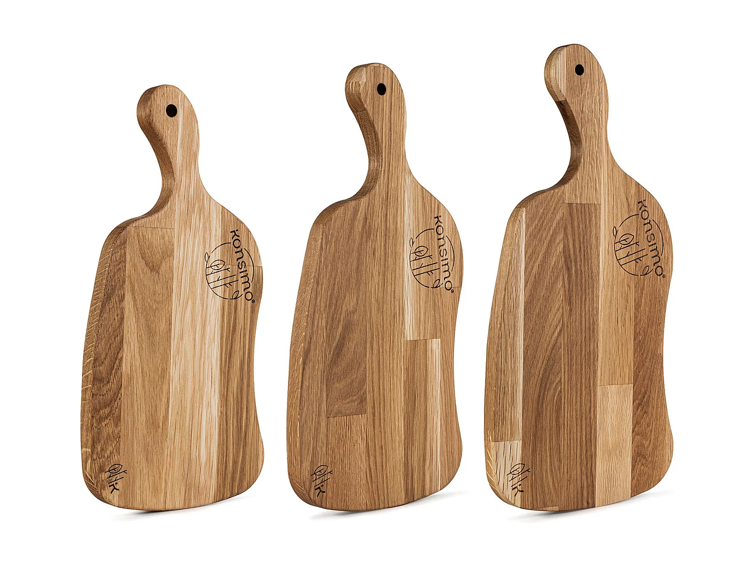 Schneidebrett-Set (3tlg.) - Eiche geölt - LIVO