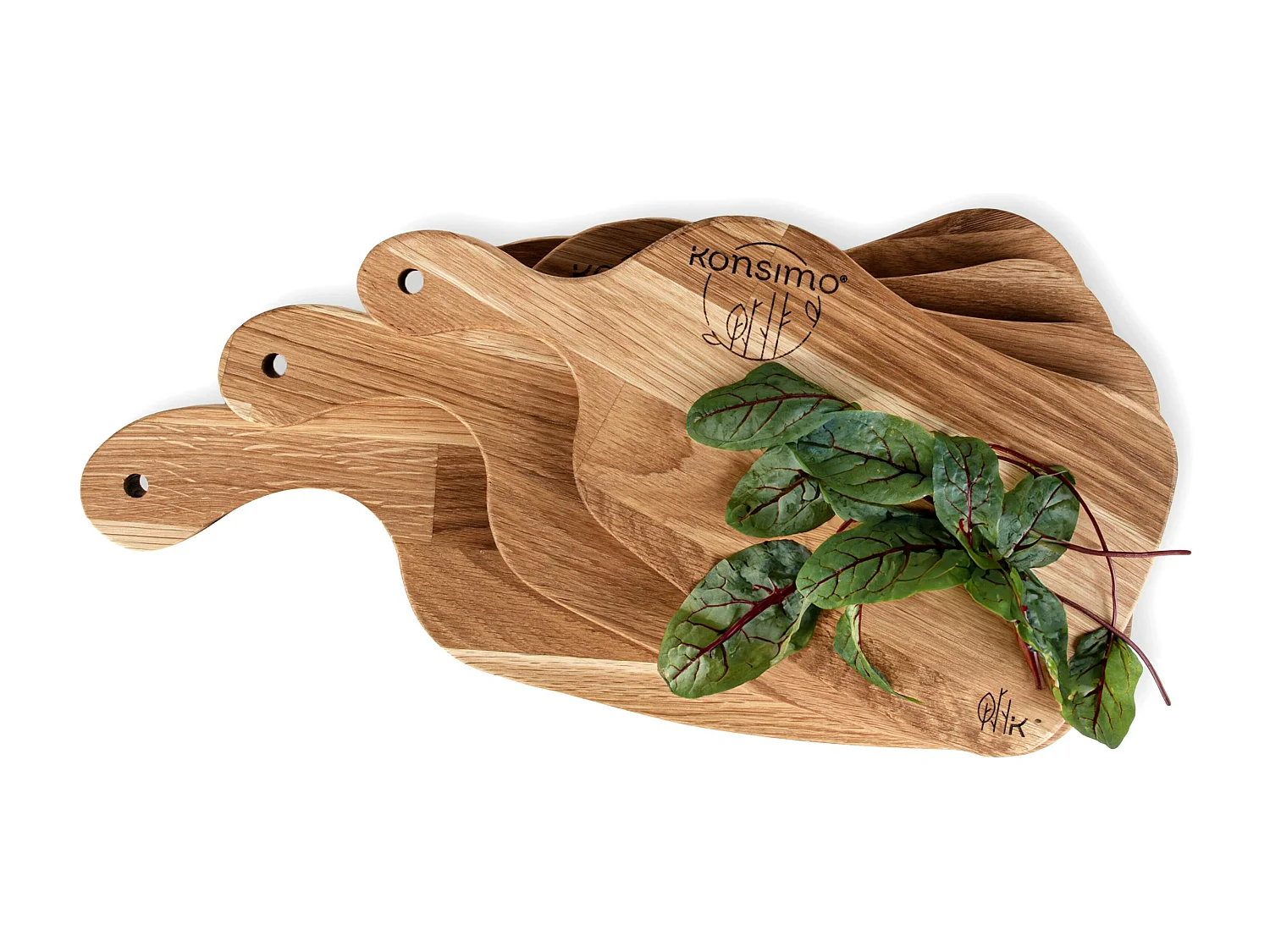 Schneidebrett-Set (3tlg.) - Eiche geölt - LIVO