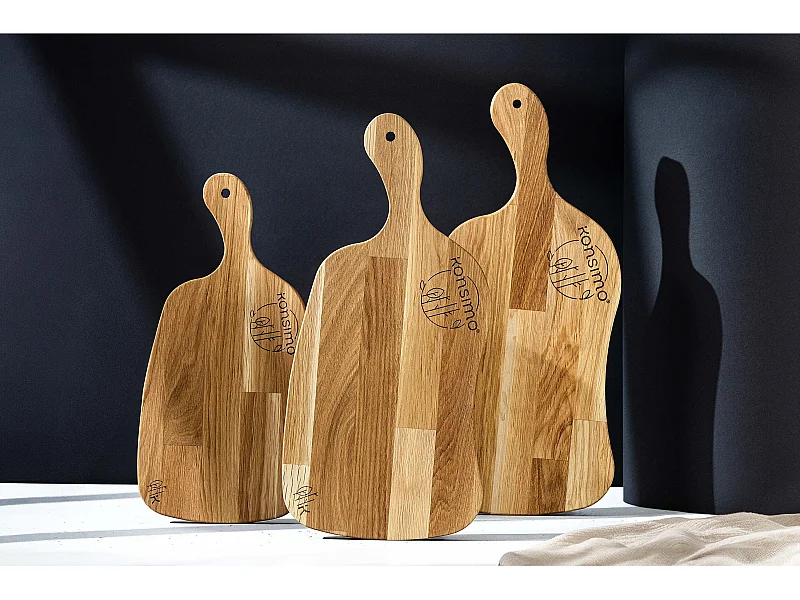 Schneidebrett-Set (3tlg.) - Eiche geölt - LIVO