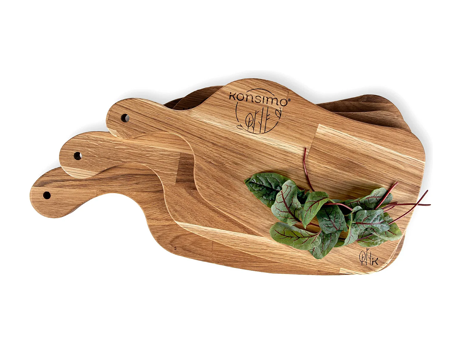 Schneidebrett-Set (3tlg.) - Eiche geölt - LIVO