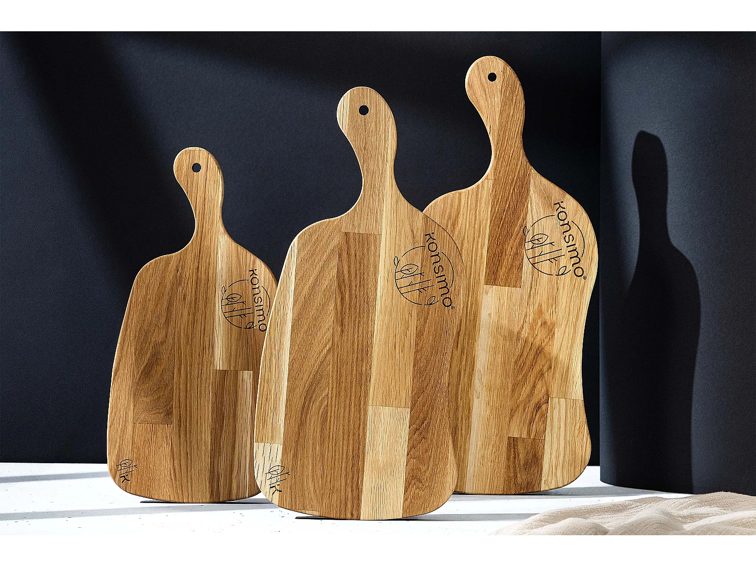 Schneidebrett-Set (3tlg.) - Eiche geölt - LIVO