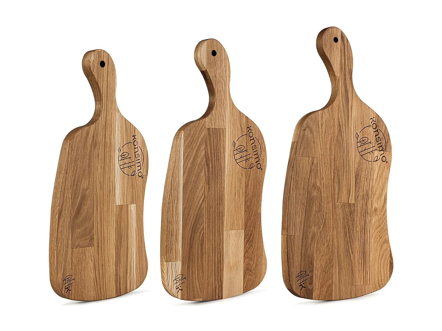 Schneidebrett-Set (3tlg.) - Eiche geölt - LIVO