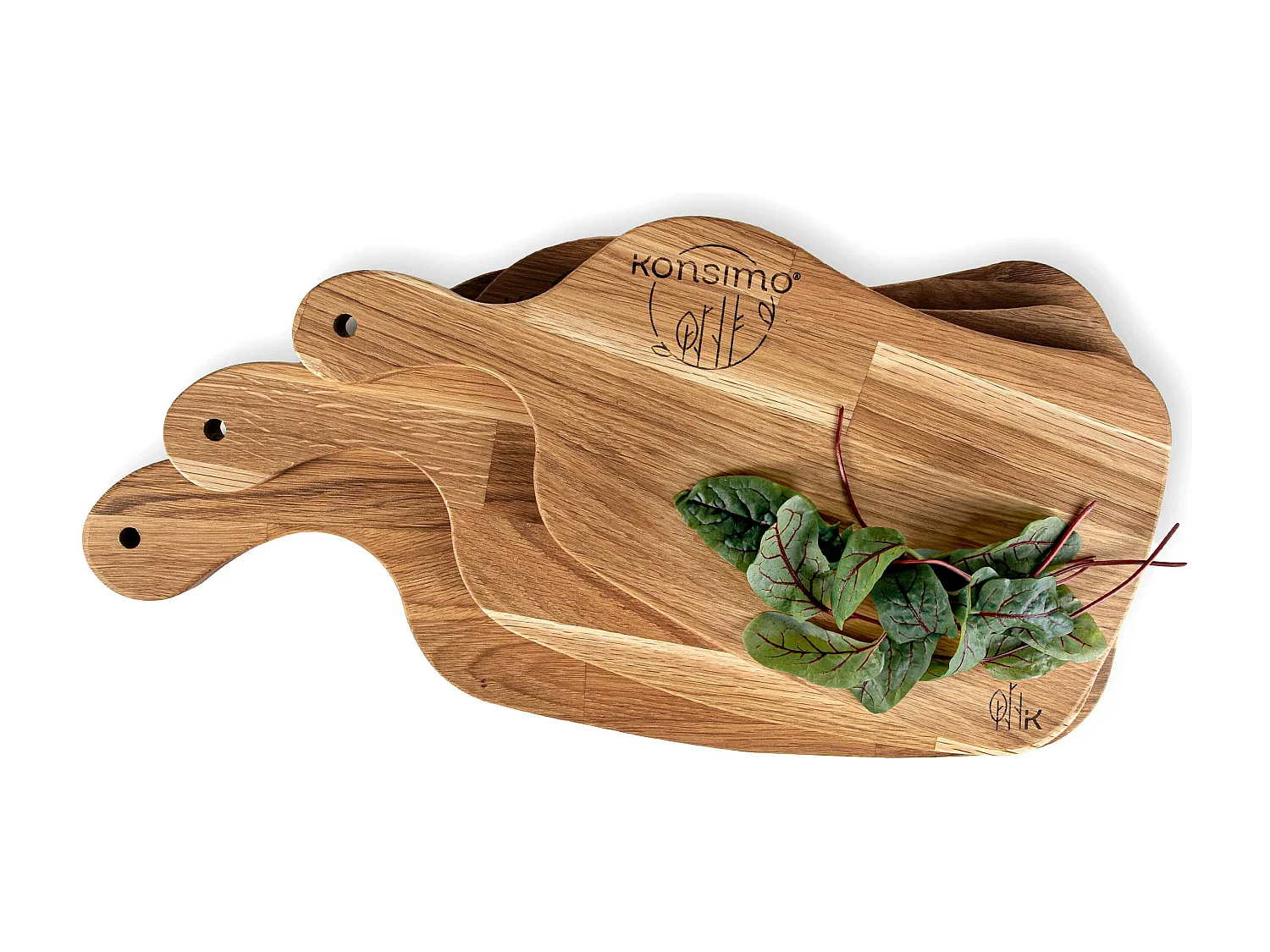 Schneidebrett-Set (3tlg.) - Eiche geölt - LIVO