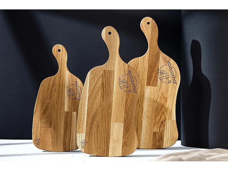 Schneidebrett-Set (3tlg.) - Eiche geölt - LIVO