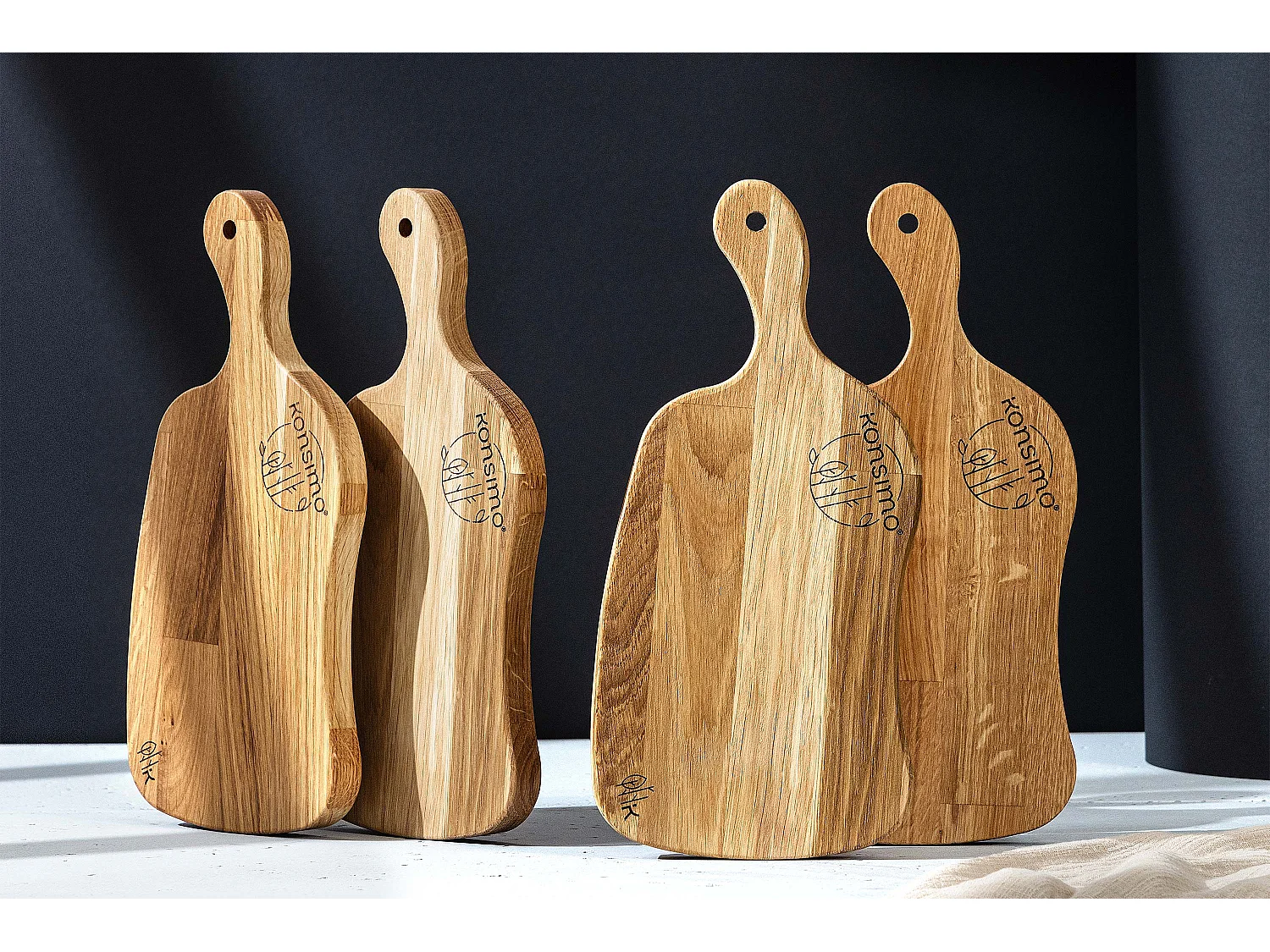 Frühstücksbrettchen-Set (4tlg.) - Eiche geölt - LIVO