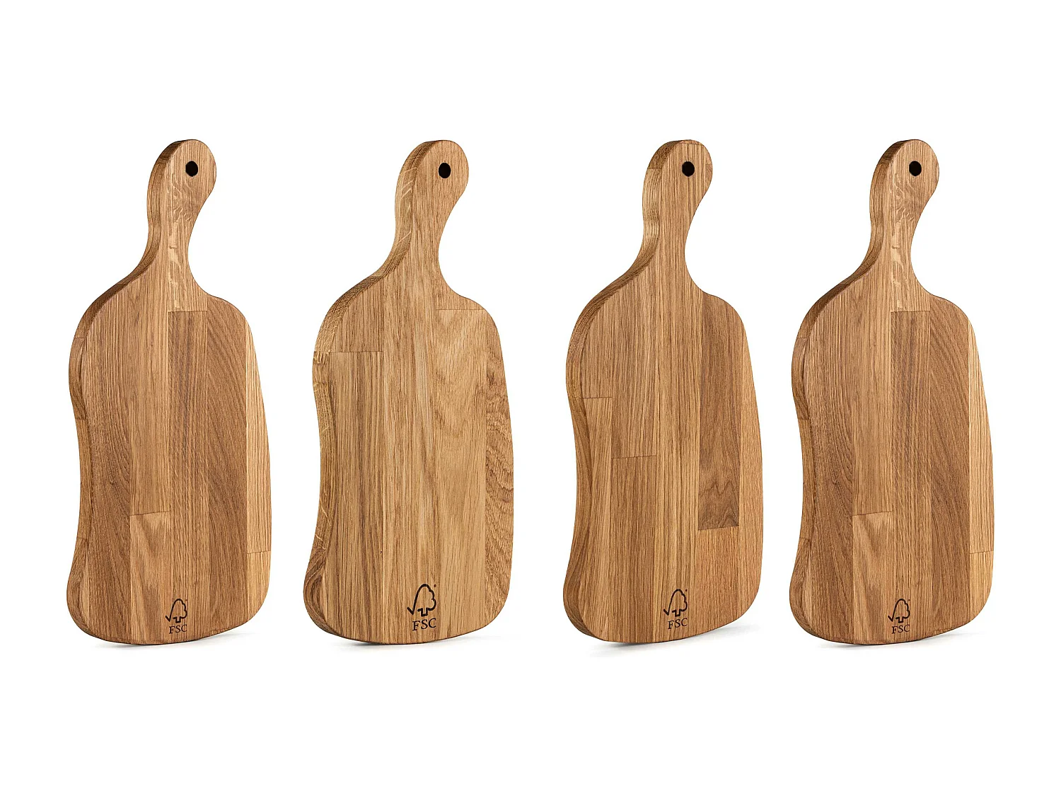 Frühstücksbrettchen-Set (4tlg.) - Eiche geölt - LIVO